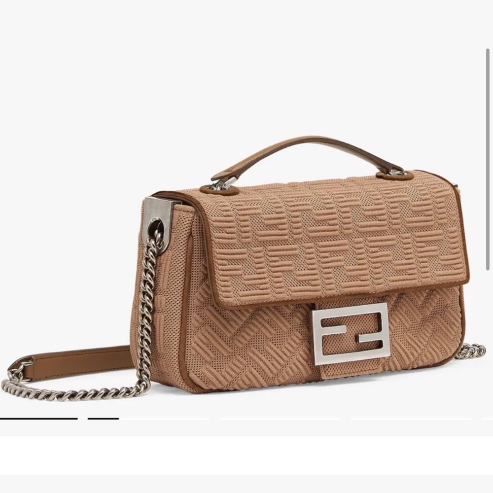 Fendi Zucca Mama Baguette Chain Shoulder Bag